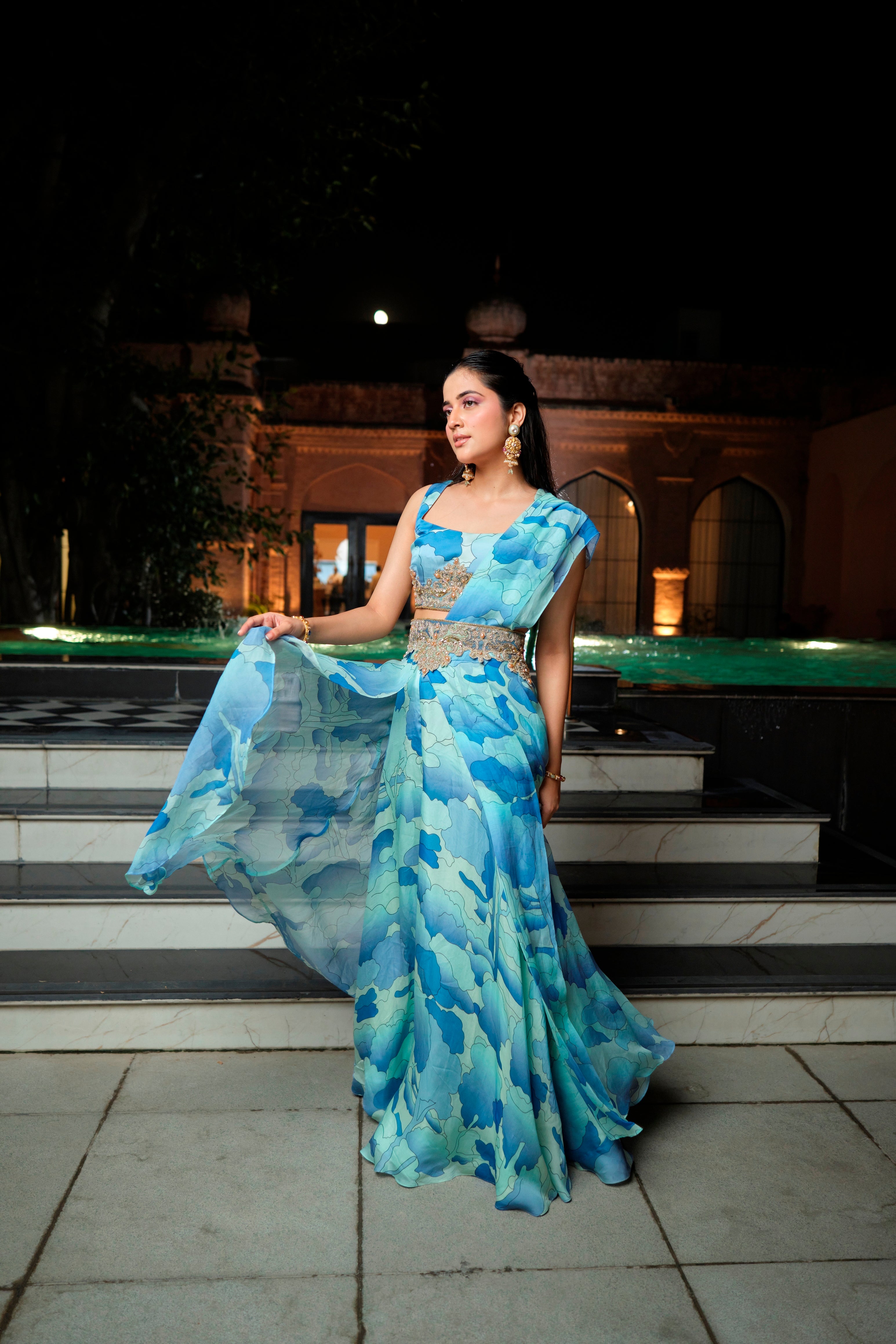 Organza Satin Drape Saree