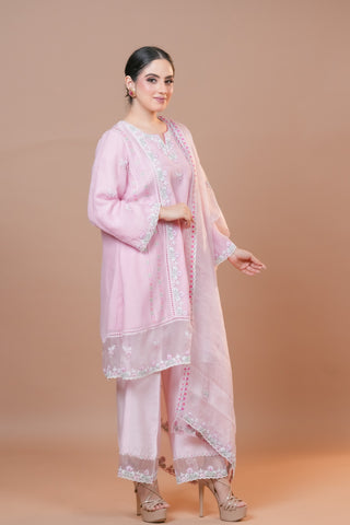 Pink Dogwood Chanderi Suit