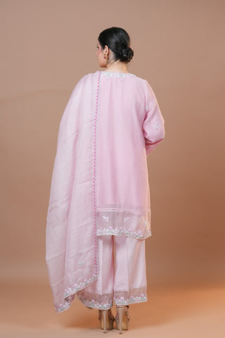 Pink Dogwood Chanderi Suit