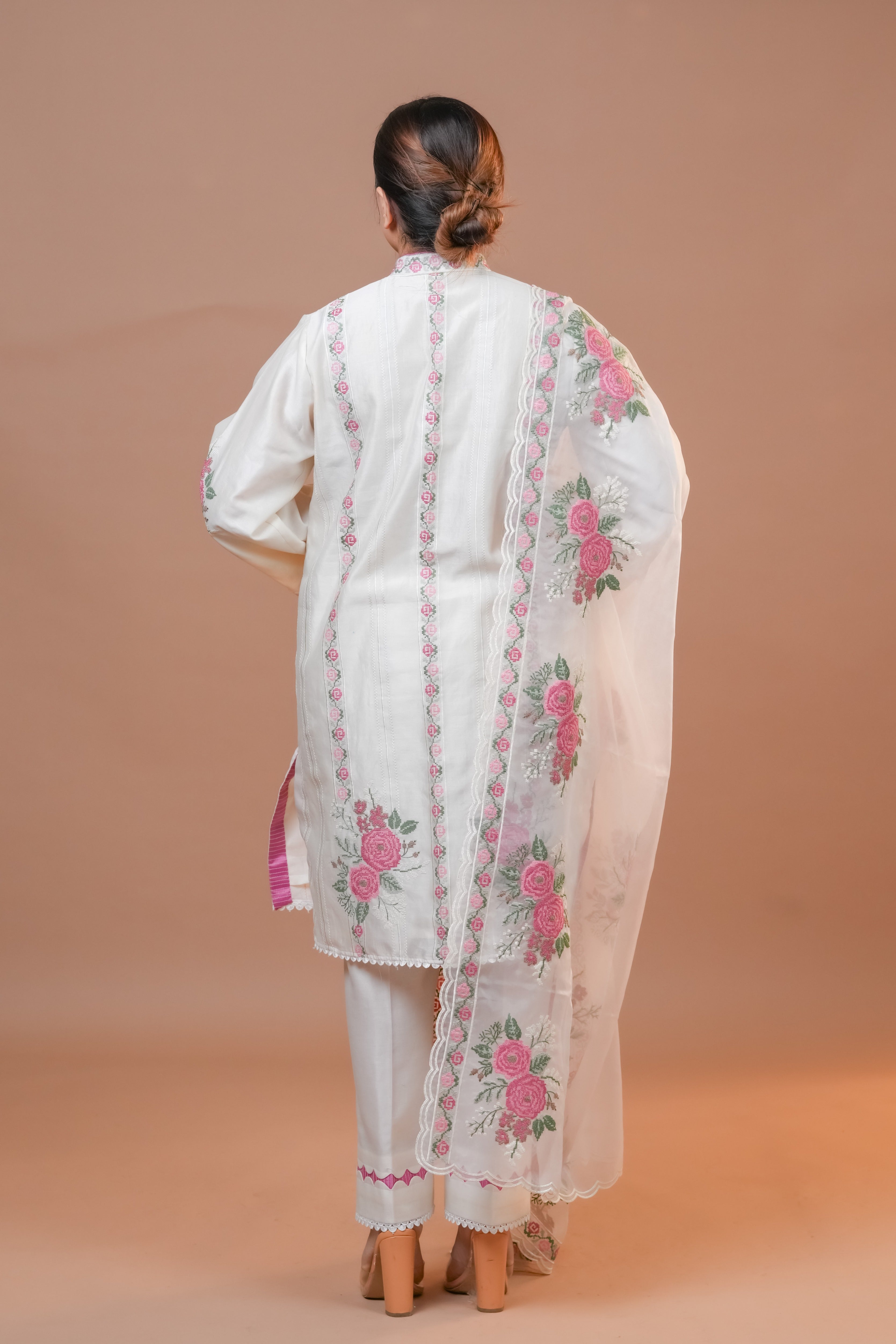 Chanderi silk suit