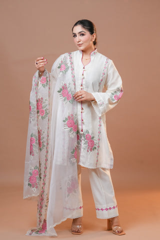 Chanderi silk suit