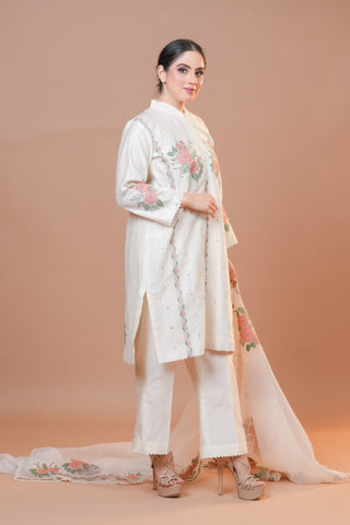 Chanderi silk suit