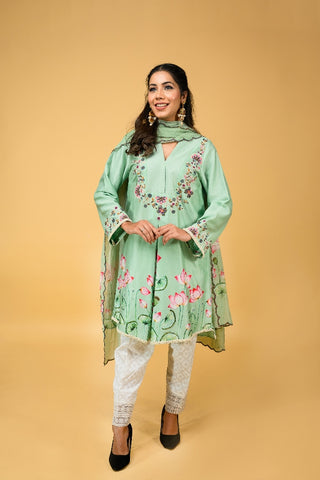 Chanderi Silk kurta Set