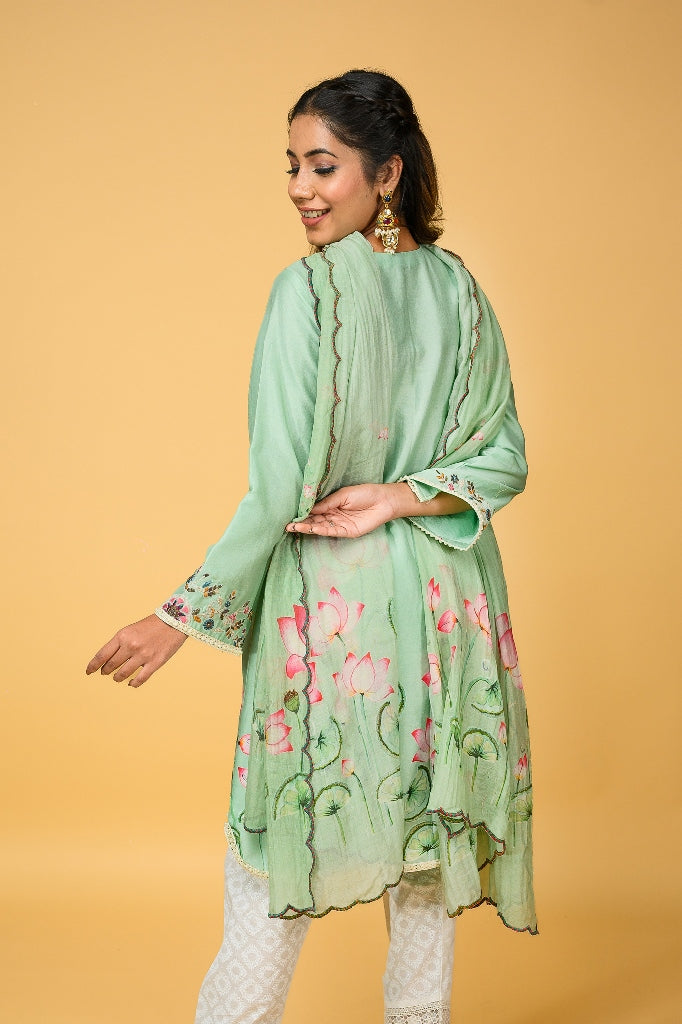 Chanderi Silk kurta Set