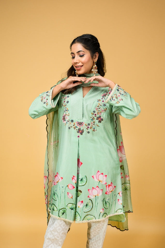 Chanderi Silk kurta Set