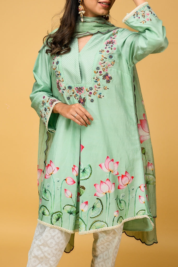 Chanderi Silk kurta Set